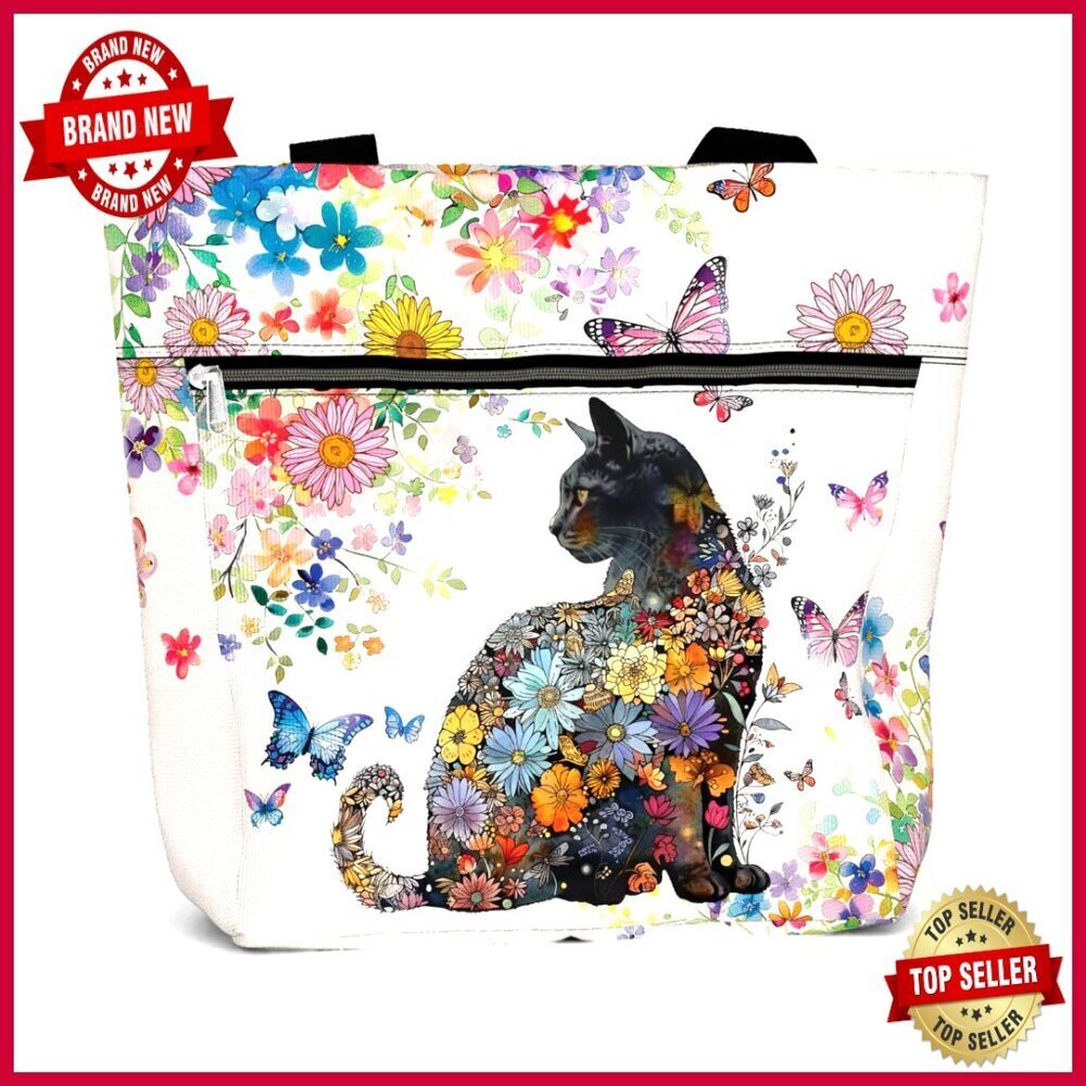 Waterproof Tote Bag with Zipper Pockets for Work and Travel
